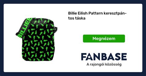 billie eilish pattern keresztpantos taska fanbase webshop