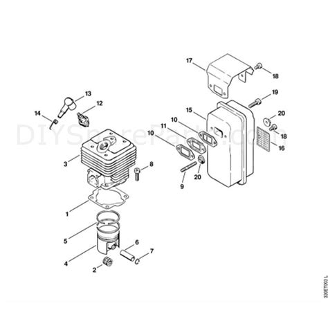 stihl ts  disc cutter ts parts diagram  cylinder