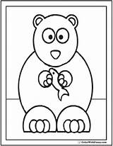 Bear Coloring Pages Fishing Caught Printable Polar Colorwithfuzzy sketch template
