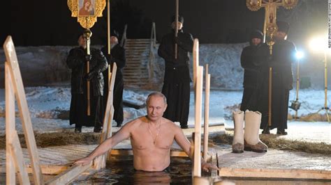 Vladimir Putin Takes Shirtless Dip In Freezing Water To Mark Epiphany Cnn