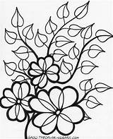 Flower Single Coloring Pages Printable Getcolorings Color Colori sketch template