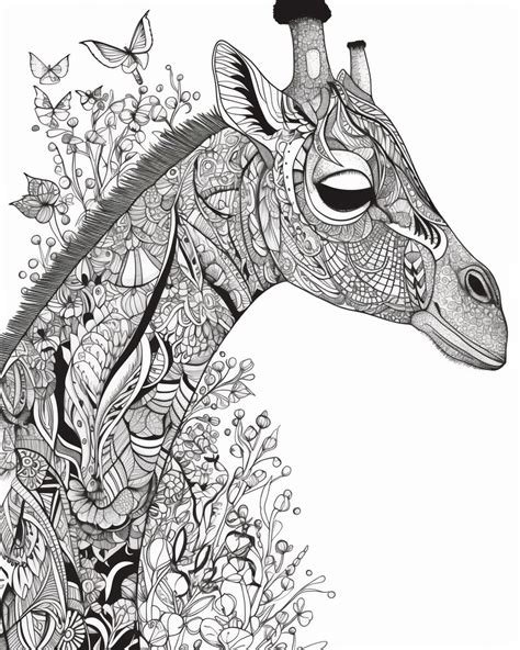 animal coloring pages giraffe