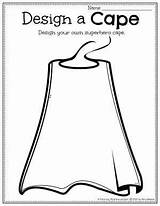 Worksheets Capes sketch template