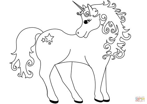 lovely unicorn coloring page  printable coloring pages
