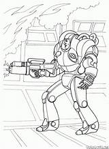 Coloring Futuristic Pages Soldier Future Colorkid Wars sketch template