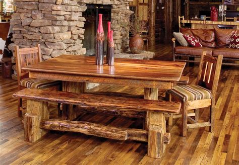 rocky mountain barn wood dining table rustic furniture mall  timber creek