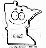 Minnesota Coloring Clipart State Pages Character Happy Outlined Gophers Map Cartoon Cory Thoman Vector Royalty Golden Template Clipground Preview sketch template