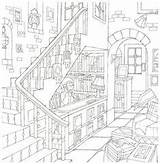 Diagon Alley sketch template