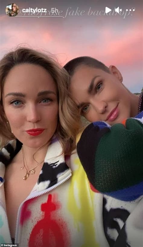 ruby rose stuns in a gorgeous selfie with her actress girlfriend caity