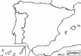 Spain Blank Map Maps Espagne Carte Spagna Muta Boundaries Vierge Stampare Cartina Da Reproduced Europa Outline Hydrography Roads sketch template