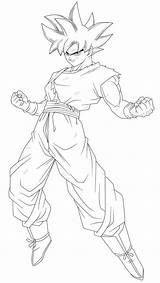 Goku Lineart Limit Saodvd Instinct Dbz Instinto sketch template
