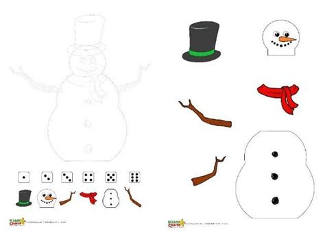 winter printable snowman dice game christmas night christmas
