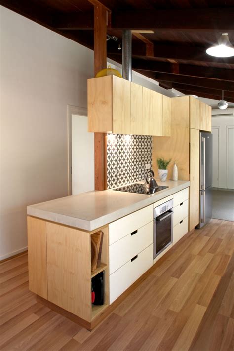 select custom joinery plywood kitchen  white osmo oil
