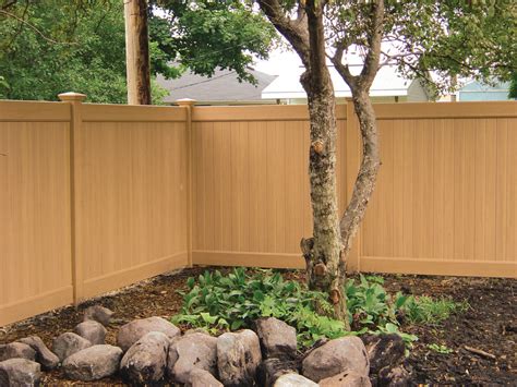 natural cedar vinyl privacy fence exterior  ply gem houzz