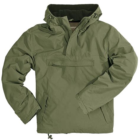 windbreaker hooded mens wind rain jacket  warm fleece surplus olive  xxl ebay