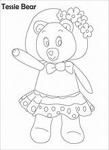 Noddy Coloring Tessie Bear Pages Kids Print Printable Cartoon Pdf Open  Color sketch template