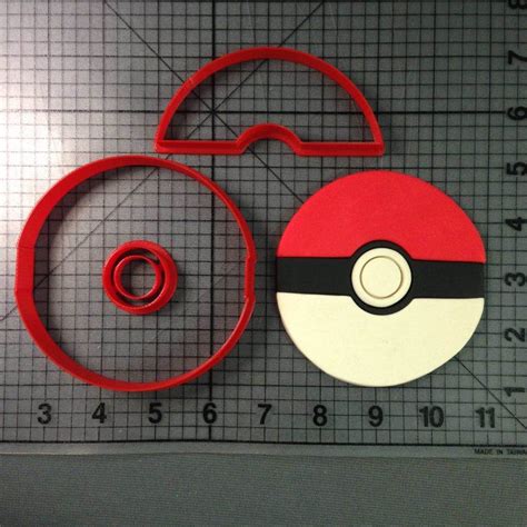 pokemon pokeball  stencil jb cookie cutters