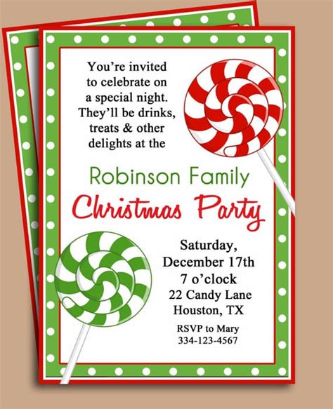 printable christmas party invitations  templates