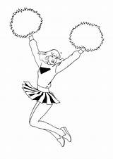 Cheerleader Coloring Pages Printable Books Last sketch template