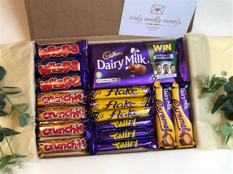 large cadburys chocolate t box with personalised message etsy
