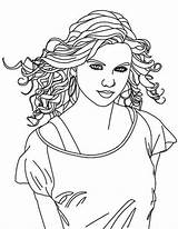 Coloring Swift Taylor Pages Country Singer Girl Color Print Getcolorings Printable Comments sketch template