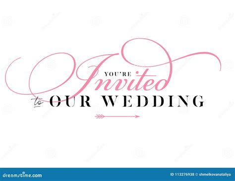 you are invited wedding title for card invitation vector illustration