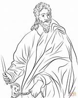 San Apostolo Apostle Disegno Bibbia Supercoloring Martino Bartholomew Fresco Bartolomeo sketch template