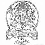 Hindu Ganesha Xcolorings Bal 1023px sketch template