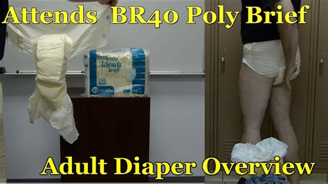 attends poly br40 briefs adult diaper overview youtube