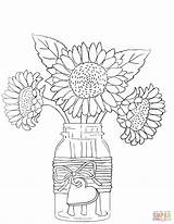 Sunflowers Girasoli Florero Girasoles Gogh Adults Supercoloring Girasole sketch template