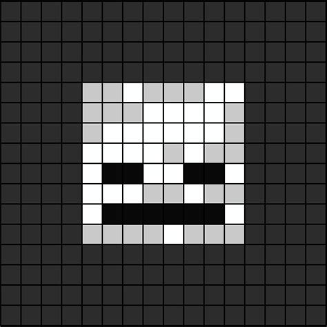 skeleton minecraft pixel art