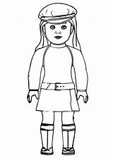 American Girl Coloring Pages Printable Kids sketch template