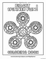 Spinner Fidget Mandala Fun Coloring Pages Zen Round Printable sketch template