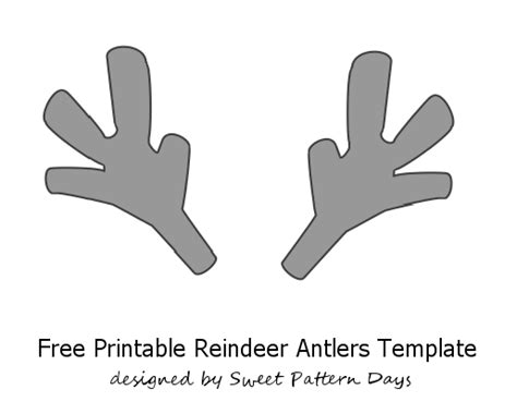 printable reindeer antlers template reindeer antlers template
