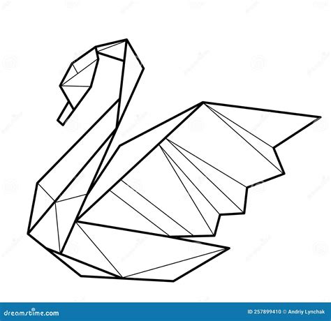 geometrische afbeelding van een zeepaard op een witte achtergrond zeepaardlogo origami stock