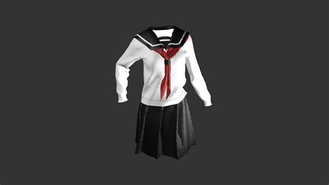 sailor uniform seifuku 3d model by ravenainotenshi