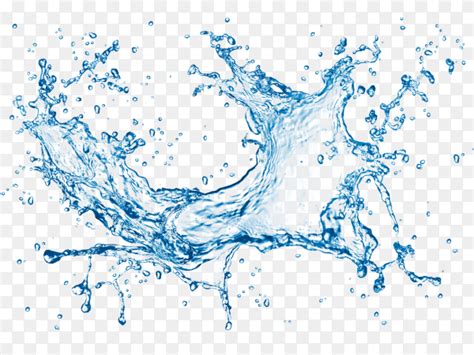 fresh clean water splash  drops  transparent background png