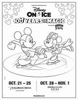 Disney Ice Coloring Magic Years Printable Fun Richmond Ticket Sheet sketch template