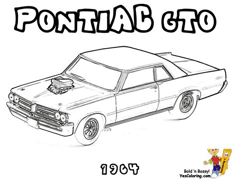 hot rod colouring pages  print coloring muscle cars gto rod pontiac