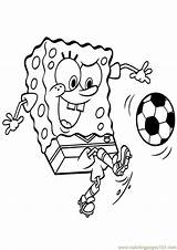 Coloring Spongebob Pages Soccer Squarepants Football Printable Playing Print Paint Super Bob Sponge Color Maatjes Colouring Gary Topcoloringpages Library Clipart sketch template
