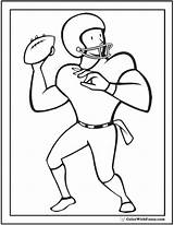 Quarterback Coloring Football Pages Ready Color Sheet Print Getcolorings Pdf School sketch template