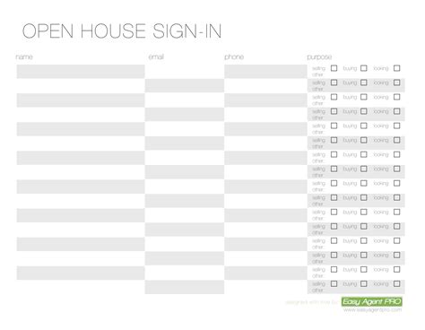 open house sign  sheet printable templates