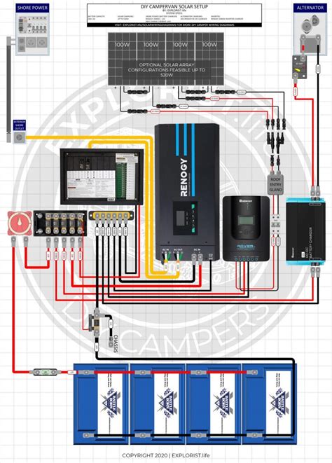 inverter  ah lithium   solar camper wiring diagram exploristlife