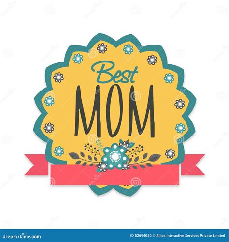 sticker tag  label  happy mothers day celebration stock