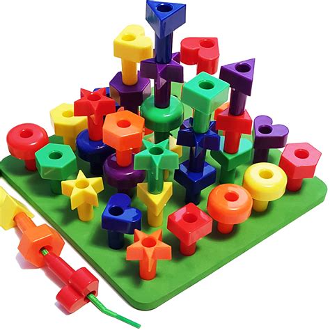 peg board stacking toddler toys lacing fine motor skills montessori