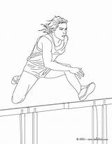 Coloring Pages Athletics Athlete Hurdles Colouring Sports Printable Kids Choose Board sketch template