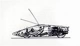 Lancia Stratos Zero 1970 Bertone sketch template