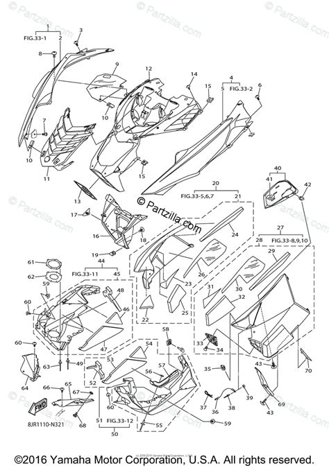 yamaha snowmobile  oem parts diagram  shroud partzillacom