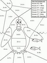 Penguin Math Coloring Worksheet sketch template