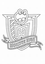 Monster High Coloring Logo Pages sketch template